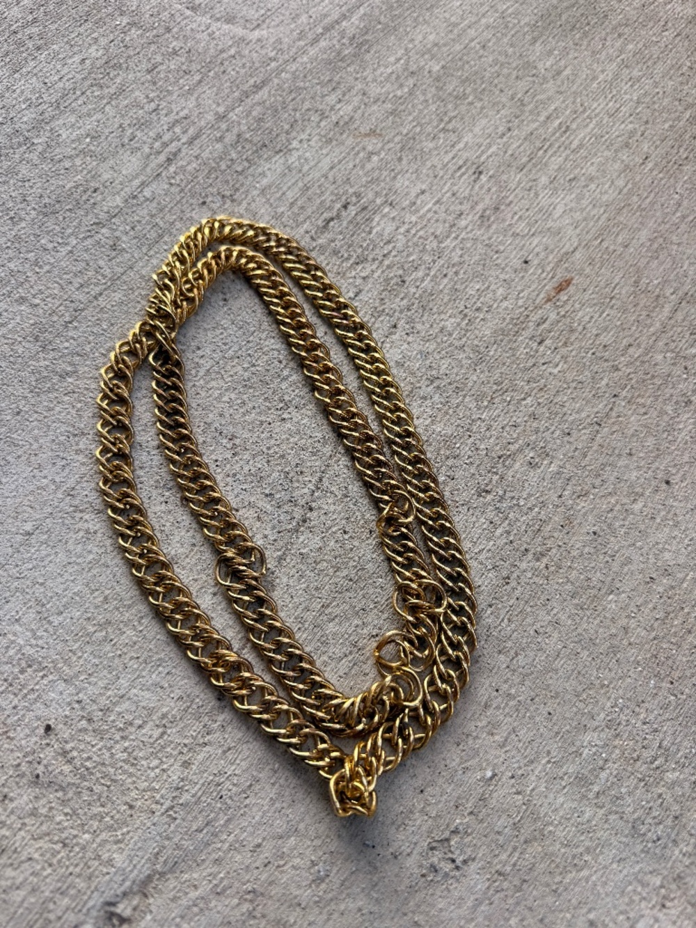 Gold Plated Long Chain Necklace